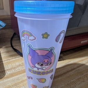 Sanrio Kuromi Tumbler Cup Color Changing With Straw